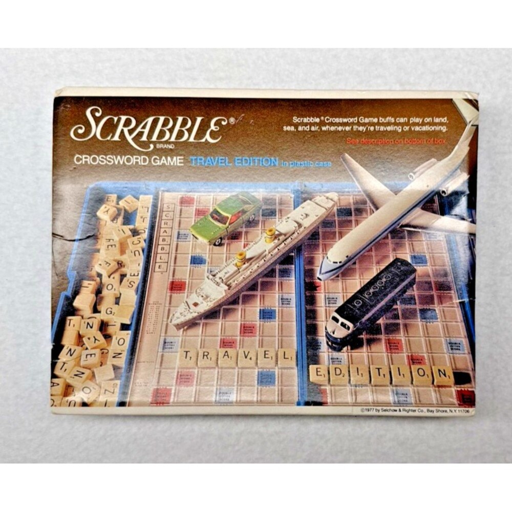 Scrabble 1977 Travel Edition No 52 Selchow & Righter Complete Game Vintage